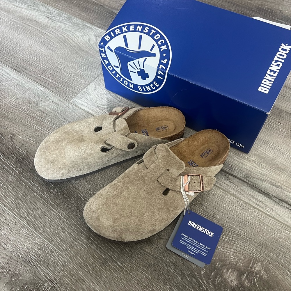 NEW! BIRKENSTOCK BOSTON TAUPE